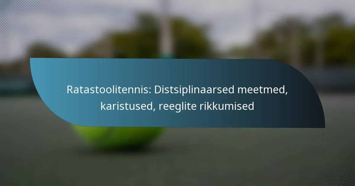 Ratastoolitennis: Distsiplinaarsed meetmed, karistused, reeglite rikkumised