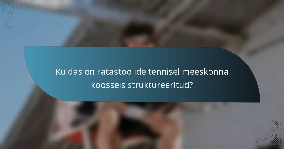 Kuidas on ratastoolide tennisel meeskonna koosseis struktureeritud?